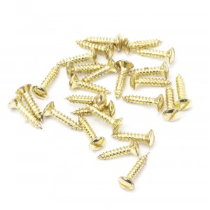 From The Anvil - Polished Brass 8 x 3/4" Countersunk Raised Head Screws (25) 91266