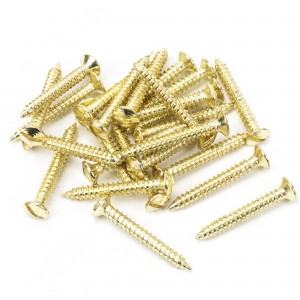 From The Anvil - Polished Brass SS 8 x 1 1/2" Countersunk Raised Head Screws (25) 91268