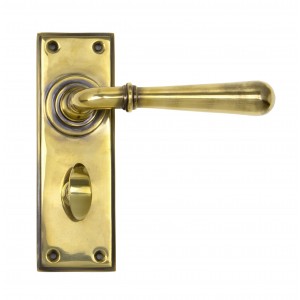 From The Anvil - Aged Brass Newbury Lever Bathroom Set 91416