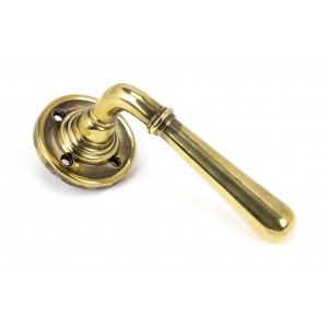 From The Anvil - Aged Brass Newbury Lever On Rose Set 91418