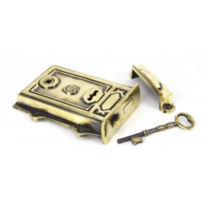 From The Anvil - Aged Brass Davenport Rim Lock 91528