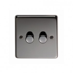 From The Anvil - Brushed Nickel Double LED Dimmer Switch 91799