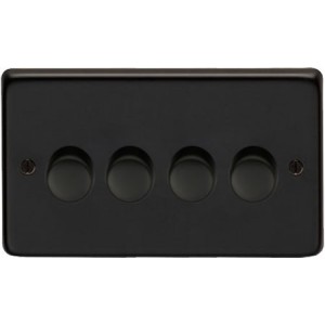 From The Anvil - Matt Black Quad LED Dimmer Switch 91818