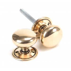 From The Anvil - Polished Bronze Mushroom Mortice/Rim Knob Set 91925