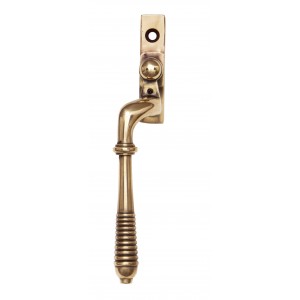 From The Anvil - Polished Bronze Reeded Espagnolette Fastener - Left Hand - 91942