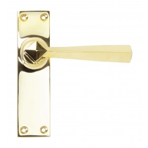 From The Anvil - Polished Brass Straight Lever Latch Set 91968
