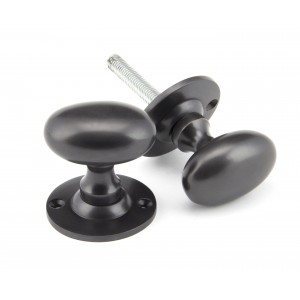 From The Anvil - Aged Bronze Oval Mortice/Rim Door Knob Set 91976