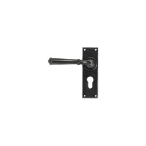 From The Anvil - Black Regency Lever Euro Lock Set 92060
