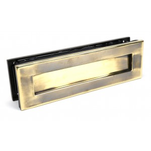 From The Anvil - Aged Brass Traditional Letterbox 92127