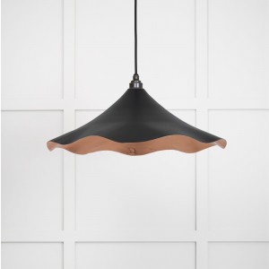 From The Anvil - Smooth Copper Flora Pendant in Elan Black 49729SEB