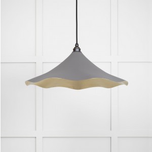 From The Anvil - Smooth Brass Flora Pendant in Bluff 49731SBL
