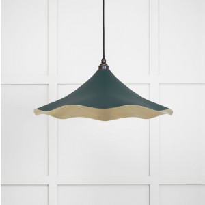 From The Anvil - Smooth Brass Flora Pendant in Dingle 49731SDI