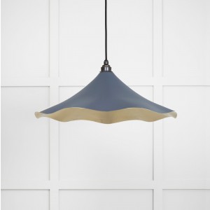 From The Anvil - Smooth Brass Flora Pendant in Slate 49731SSL