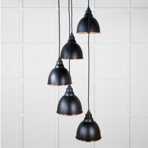 From The Anvil - Smooth Copper Brindley Cluster Pendant in Elan Black 49736SEB