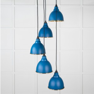 From The Anvil - Smooth Brass Brindley Cluster Pendant in Upstream 49738SU