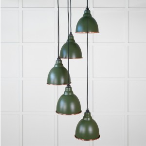From The Anvil - Hammered Copper Brindley Cluster Pendant in Heath 49739SH