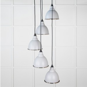 From The Anvil - Hammered Nickel Brindley Cluster Pendant in Birch 49740SBI