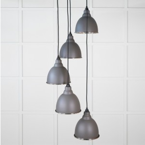 From The Anvil - Hammered Nickel Brindley Cluster Pendant in Bluff 49740SBL