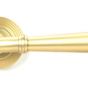 From The Anvil - Satin Brass Newbury Lever On Rose Set (Beehive) Unsprung 50859
