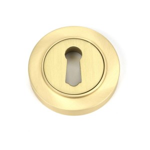 From The Anvil - Satin Brass Round Escutcheon (Plain) 50872