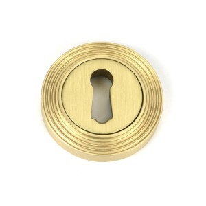 From The Anvil - Satin Brass Round Escutcheon (Beehive) 50874