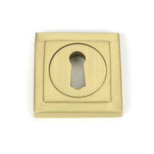 From The Anvil - Satin Brass Round Escutcheon (Square) 50875