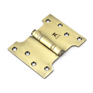 From The Anvil - Aged Brass 4 x 3 x 5" Parliament Hinges (Pair) 49552 
