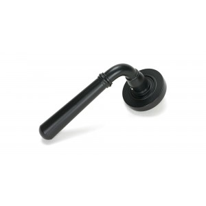 From The Anvil - Matt Black Newbury Lever On Rose Set (Plain) 46459