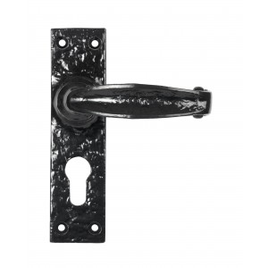 From The Anvil - Black Classic Lever Euro Lock Set 46573