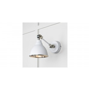 From The Anvil - Smooth Nickel Brindley Wall Light in Flock 49715SF
