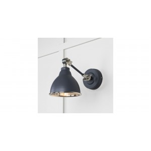From The Anvil - Smooth Nickel Brindley Wall Light in Slate 49715SSL