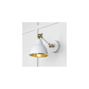From The Anvil - Smooth Brass Brindley Wall Light in Flock 49716SF