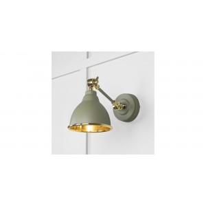 From The Anvil - Smooth Brass Brindley Wall Light in Tump 49716STU