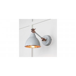 From The Anvil - Hammered Copper Brindley Wall Light in Birch 49717SBI