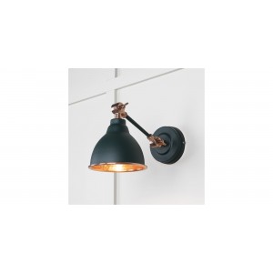 From The Anvil - Hammered Copper Brindley Wall Light in Dingle 49717SDI