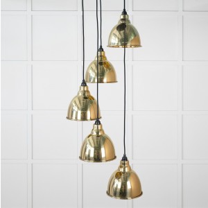 From The Anvil - Smooth Brass Brindley Cluster Pendant 49738