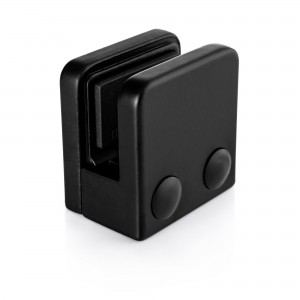 Matt Black Glass Clamp - for 8mm Glass (incl. Rubbers) PK 1