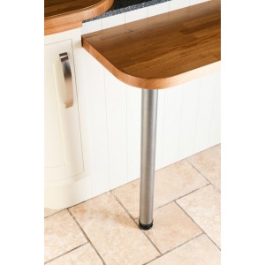 ROTHLEY ROUND WORKTOP SUPPORT LEG - PEWTER 60 X 870MM [L183PT]