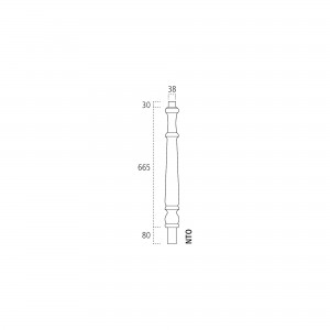 CHESHIRE MOULDINGS BENCHMARK PINE CONTINUOUS NEWEL POST [NTOP]