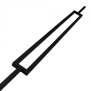 Solva Matt Black Metal Baluster Spindle 12.5mm x 1120mm (square)