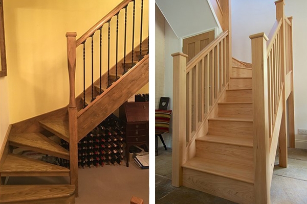 Staircases made from hemlick wood