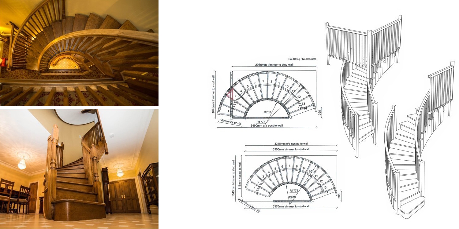 nord curved staircase by pear stairs