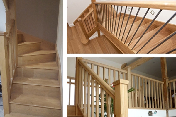 Oak hardwood is a great material to build staircases with
