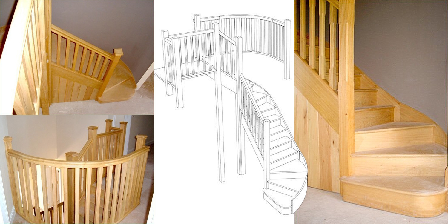 ridgeway oak curved staircase, curved staircase uk, order curved staircase, pear stairs