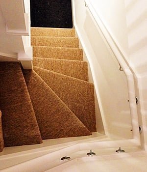Stairs from converted garage