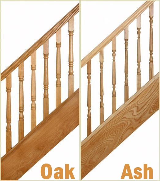 oak spindles, pear stairs, wooden spindles