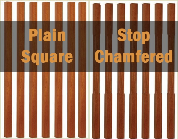 plain and chamfered spindles pear stairs, buy online