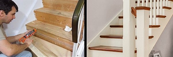 Working on a staircase