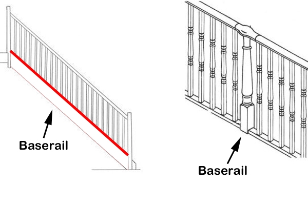 Baserail and baluster illustration 