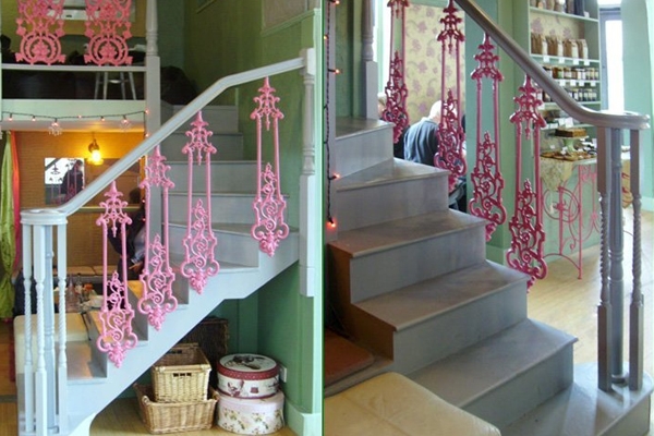 Staircases with coloured parts can give your home a unique look and make a great focal point 